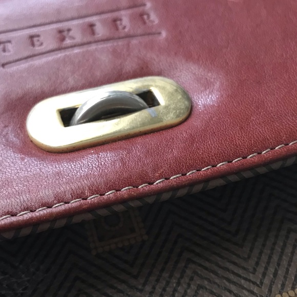 Vintage LOVERS leather top handle satchel Texier vintage bag - Picture 14 of 16
